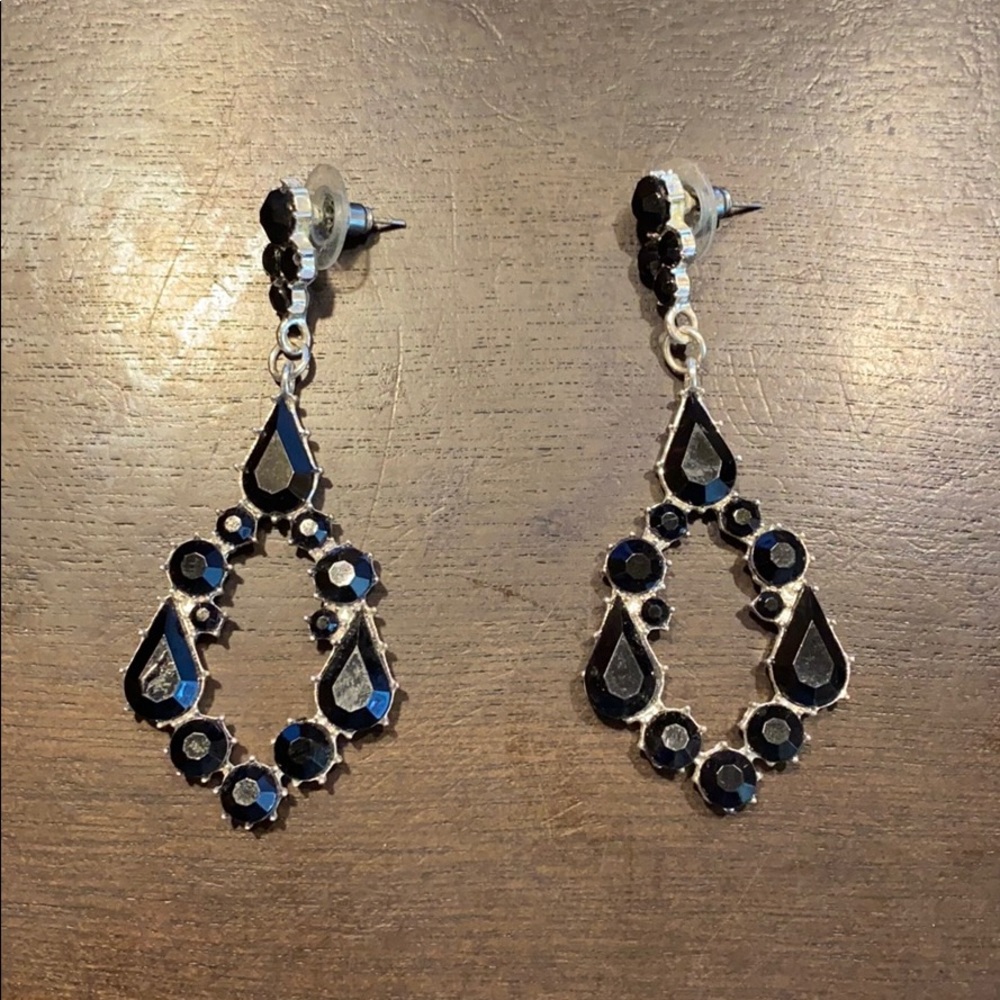 Black dangle earrings